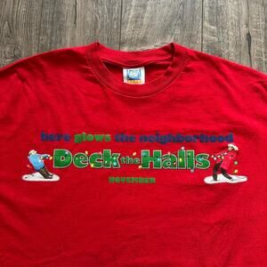 Vintage Y2K Deck The Halls Fox Christmas Movie Promo Graphic Tee